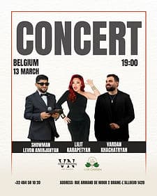 Concert 8 March - Belgium poster