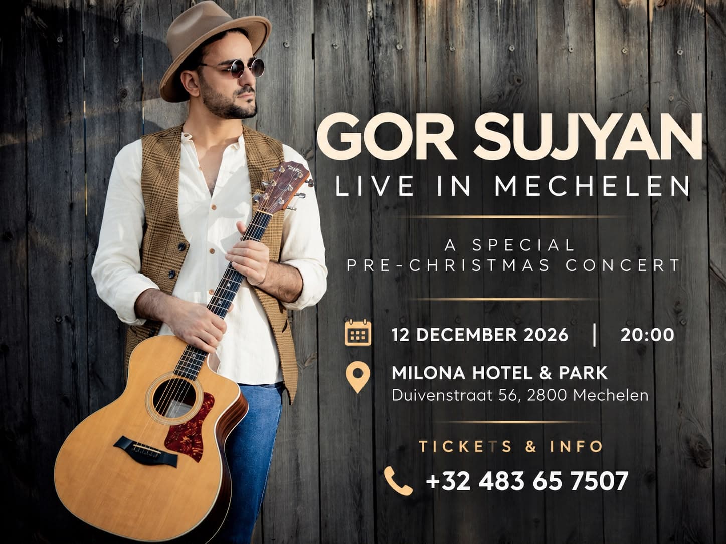 GOR SUJYAN — LIVE IN MECHELEN poster